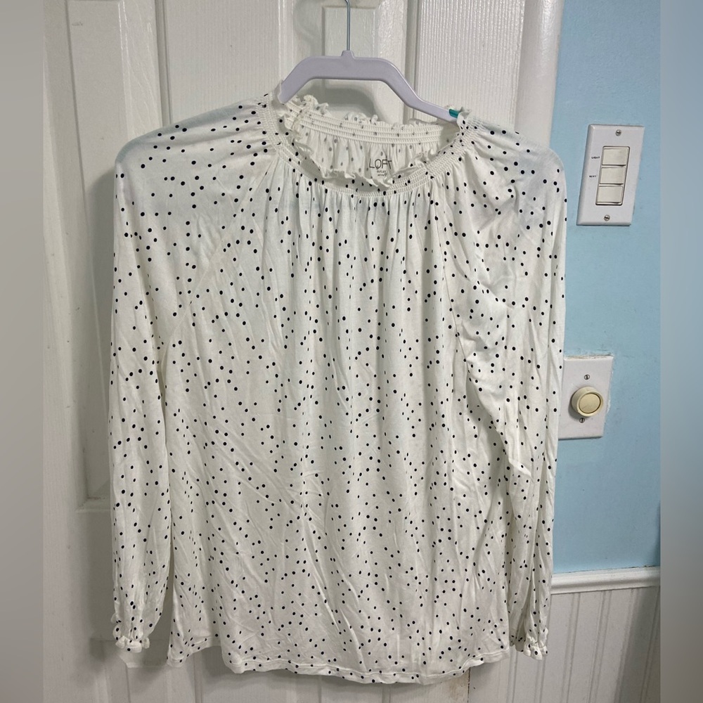 Loft polka dot top